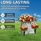 Large Artificial Cemetery Flowers for Grave,Headstone Flower Saddle 3Pcs Realistic Grave Memorial Flowers with Vase for Outdoor Tombstone Decorations (Red White)